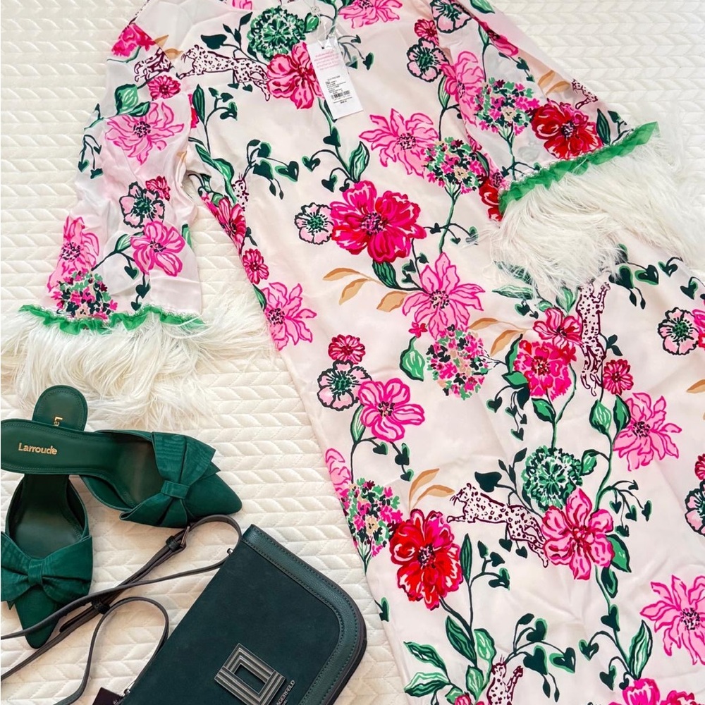 Lilly Pulitzer Pink and Green Floral Dress